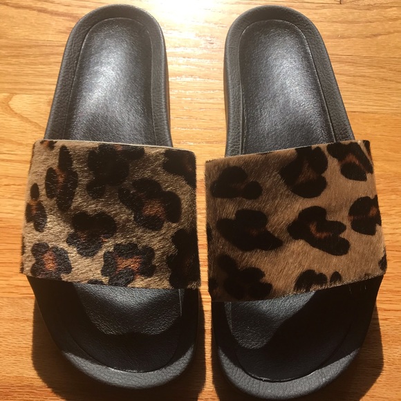 cheetah adidas slides